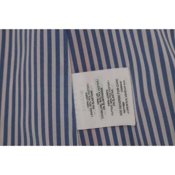 J.CREW blazer Women Size 4 Rhodes Linen Fiery Sunset Gold Buttons jacket - Picture 9 of 15